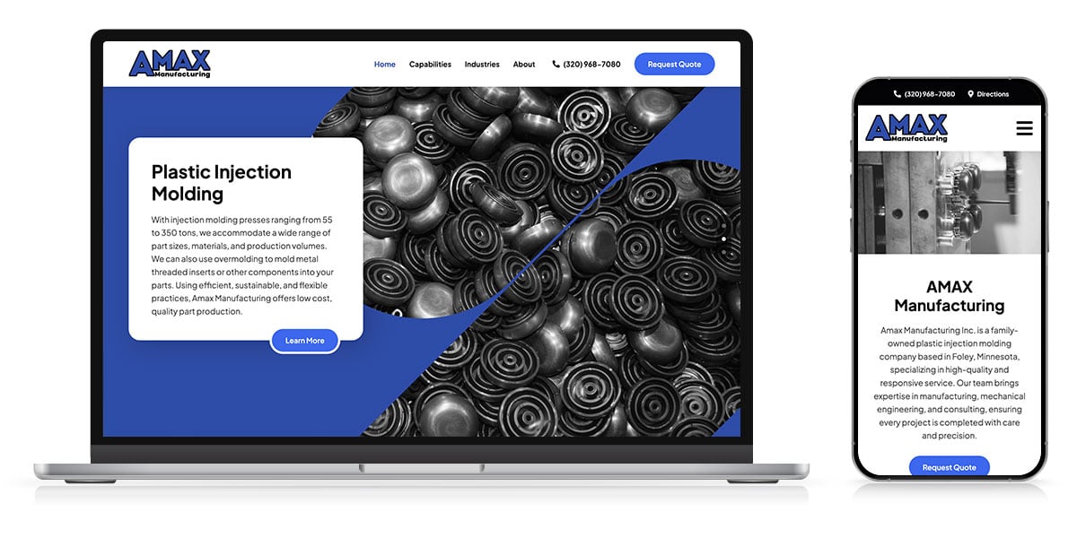 amax website responsive