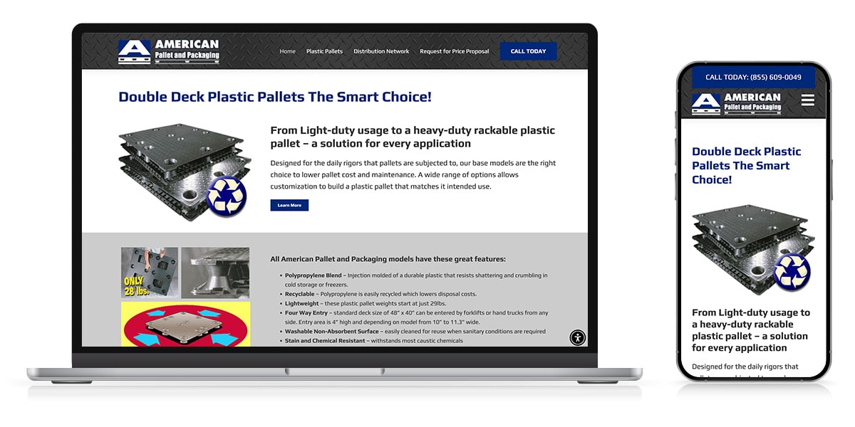 American Pallet Manufacturing Website Design