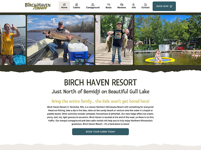 resort website design