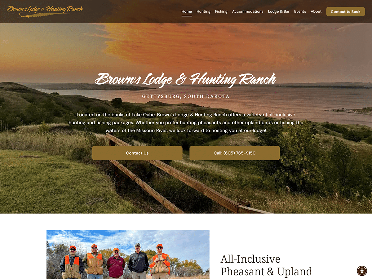 Website Launch: Brown’s Hunting Lodge