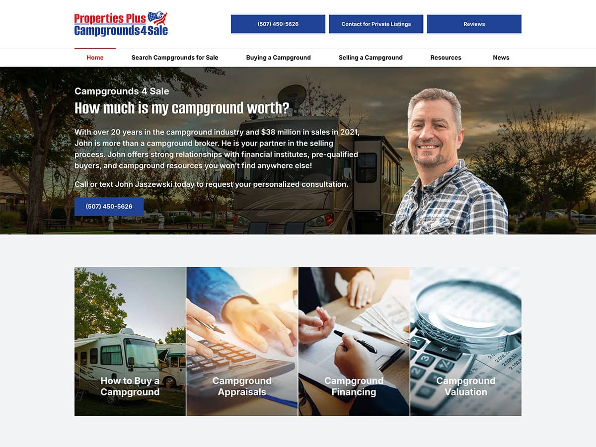 campgrounds4sale 2025 web screenshot