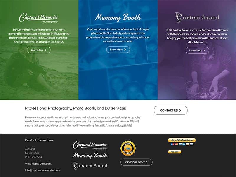 Photography Website Design