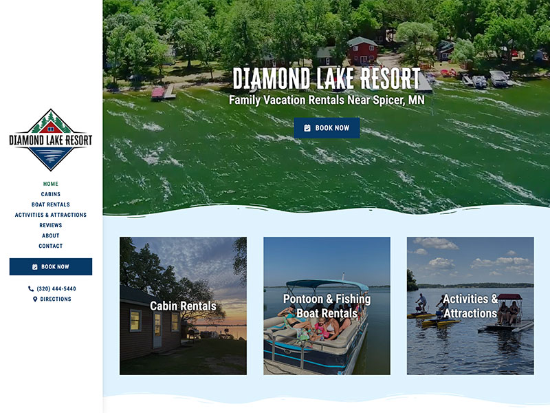 Resort Website Design - Diamond Lake Resort