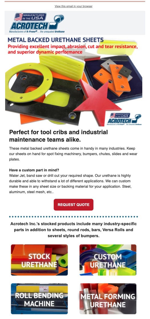 Manufacturing Email Marketing - Acrotech