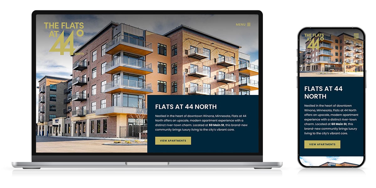 flats 44 north website responsive