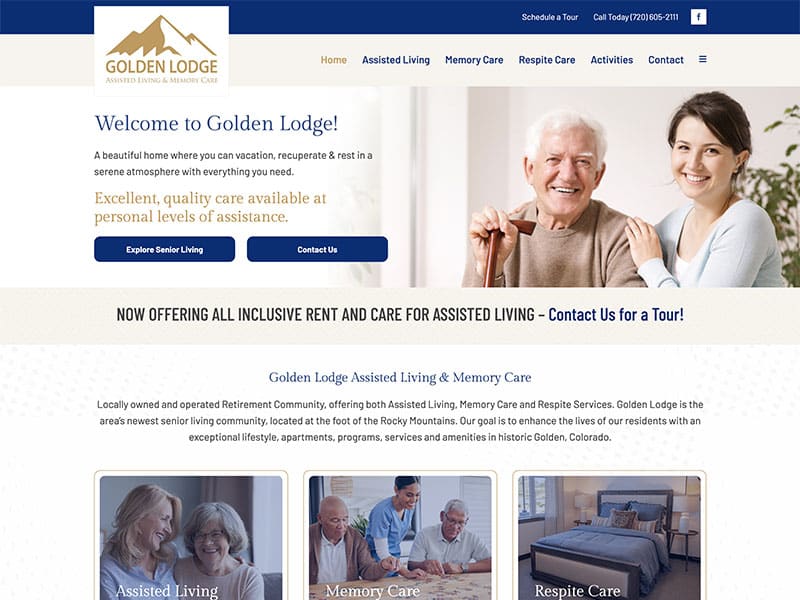 Senior Living Website Design - Golden Lodge