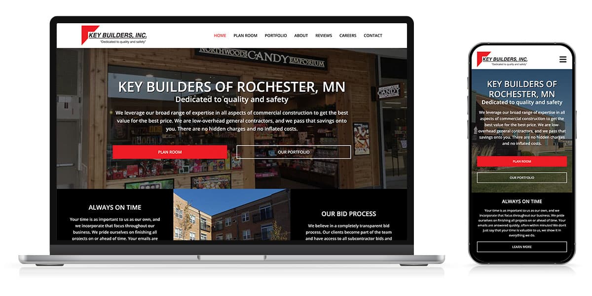 construction website design for Key Builders, Inc.