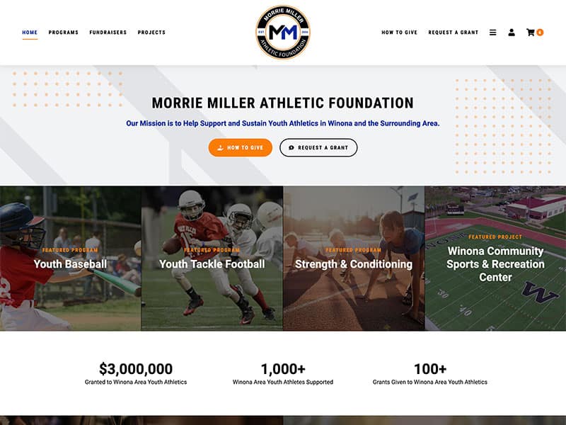 Website Refresh: Morrie Miller Athletic Foundation