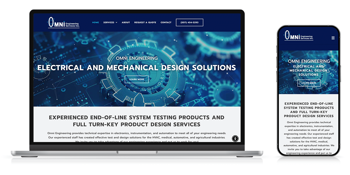 omni engineering website design responsive