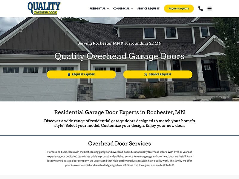 Construction Website Design - Quality Overhead Door