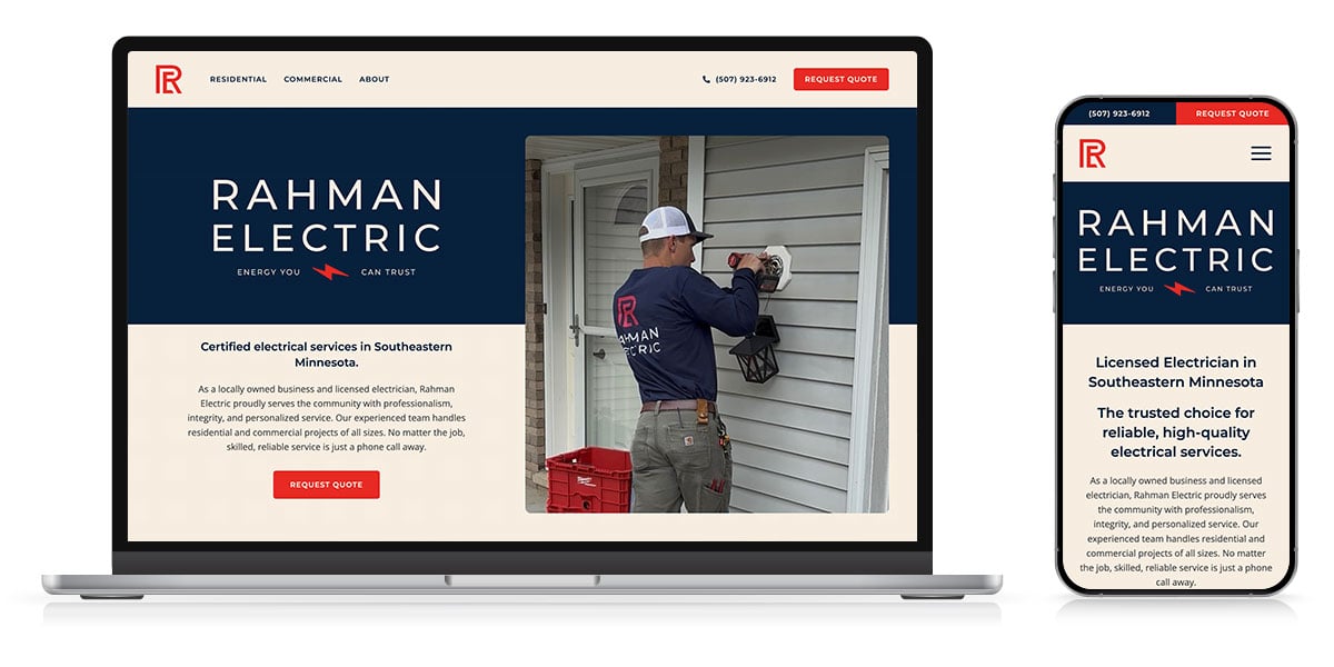 Rahman Electric residential and commercial electrical services in Southeastern Minnesota.