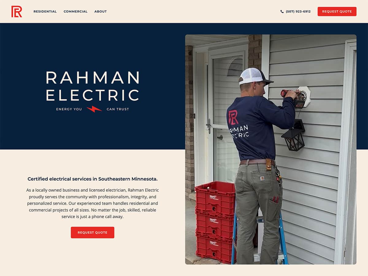 Website Launch: Rahman Electric
