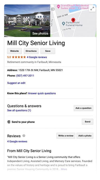 Google My Business Service