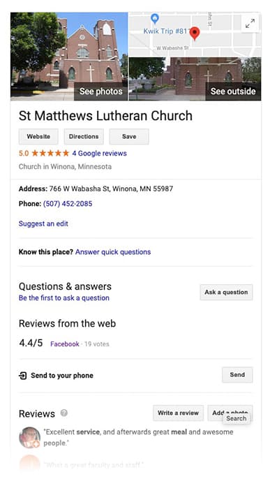 Google My Business Service