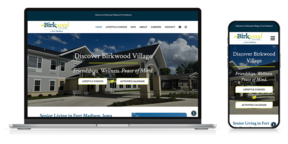 senior-living-website-design-birkwood-fort-mad-responsive Senior living website design for Birkwood Village of Fort Madison