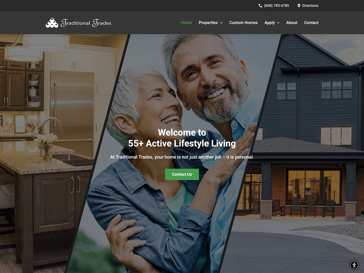 property management website design for traditional trades