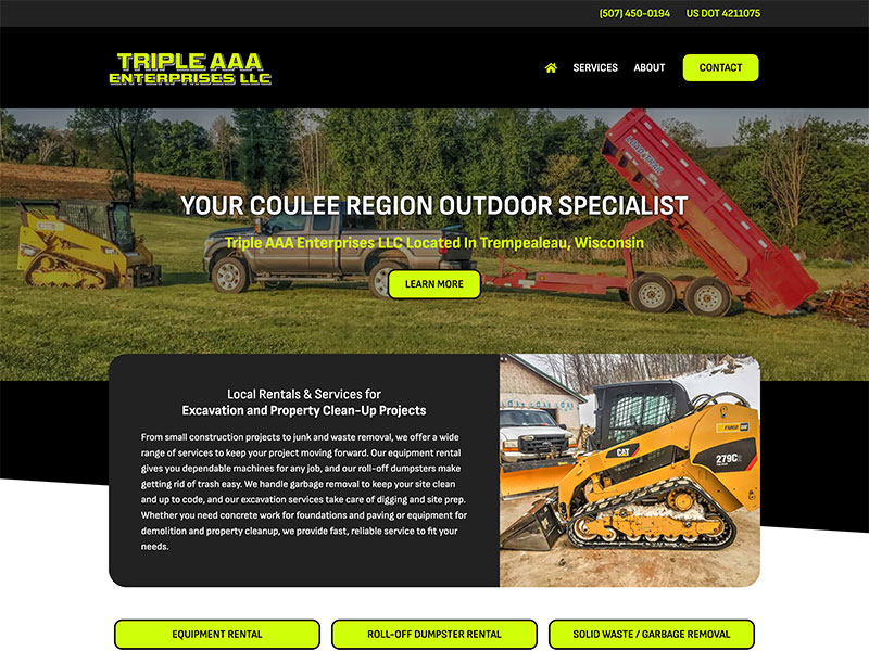 Website Refresh: Triple AAA Enterprises