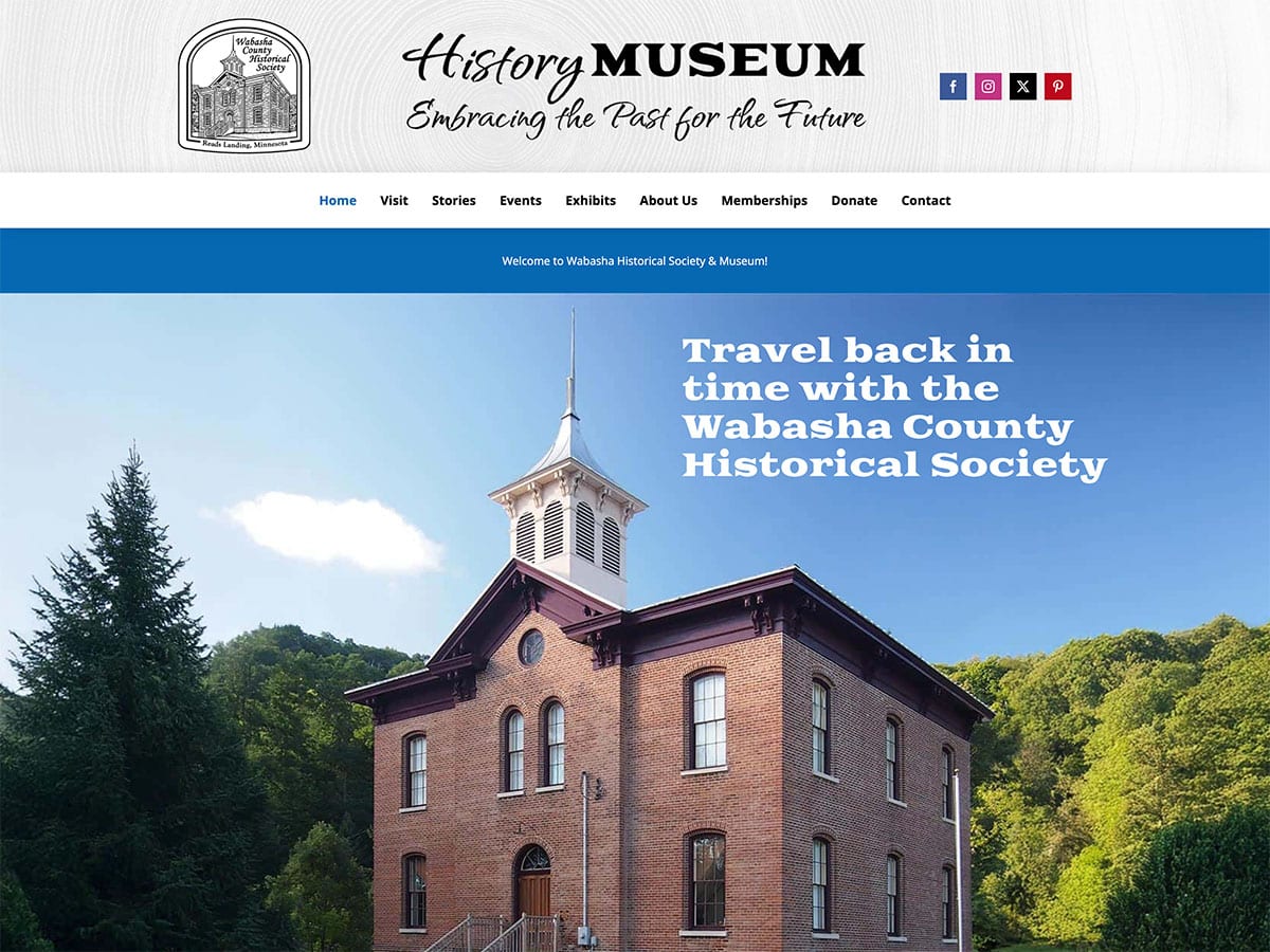 Website Launch: Wabasha County Historical Society