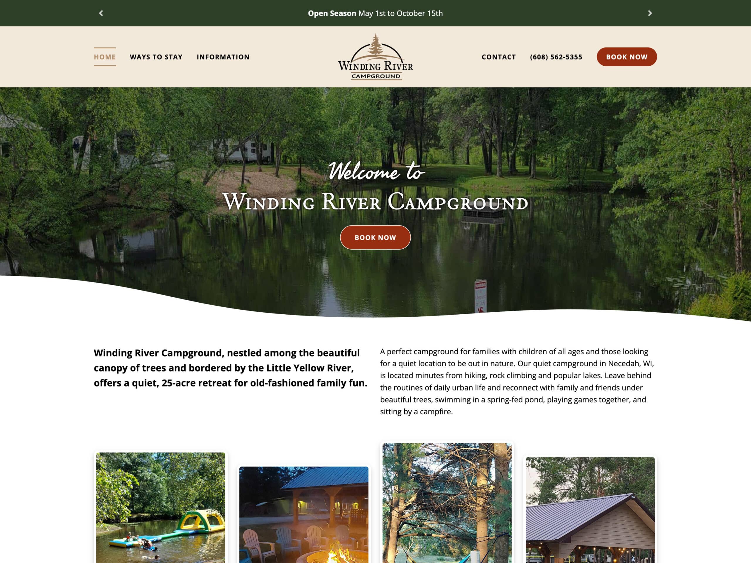 winding river campground website launch